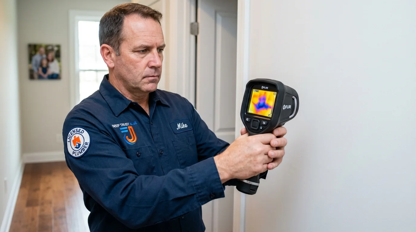 Thermal imaging leak detection by Johns Plumbing LLC in Dumont